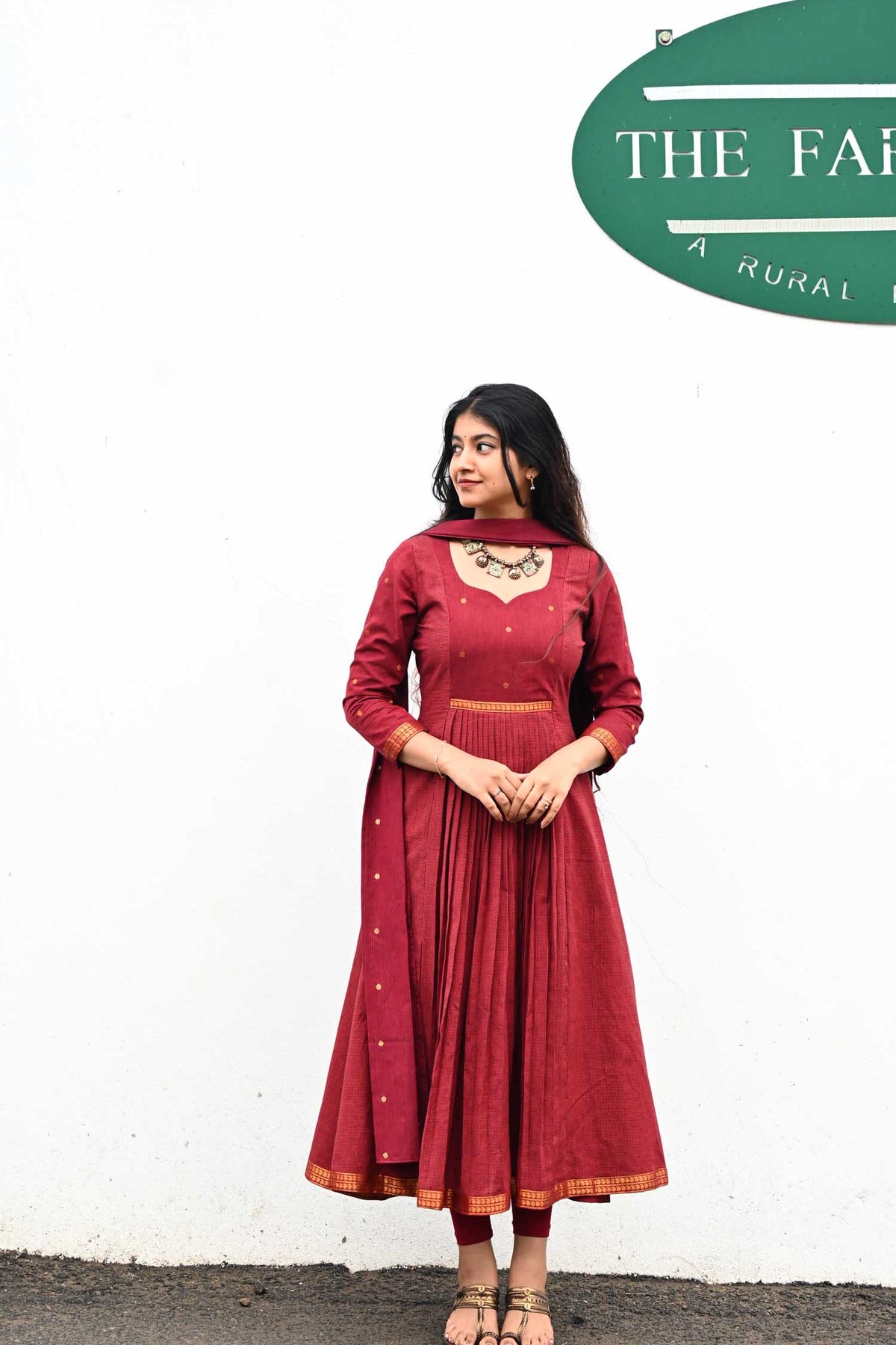 Love, in Maroon Kurta