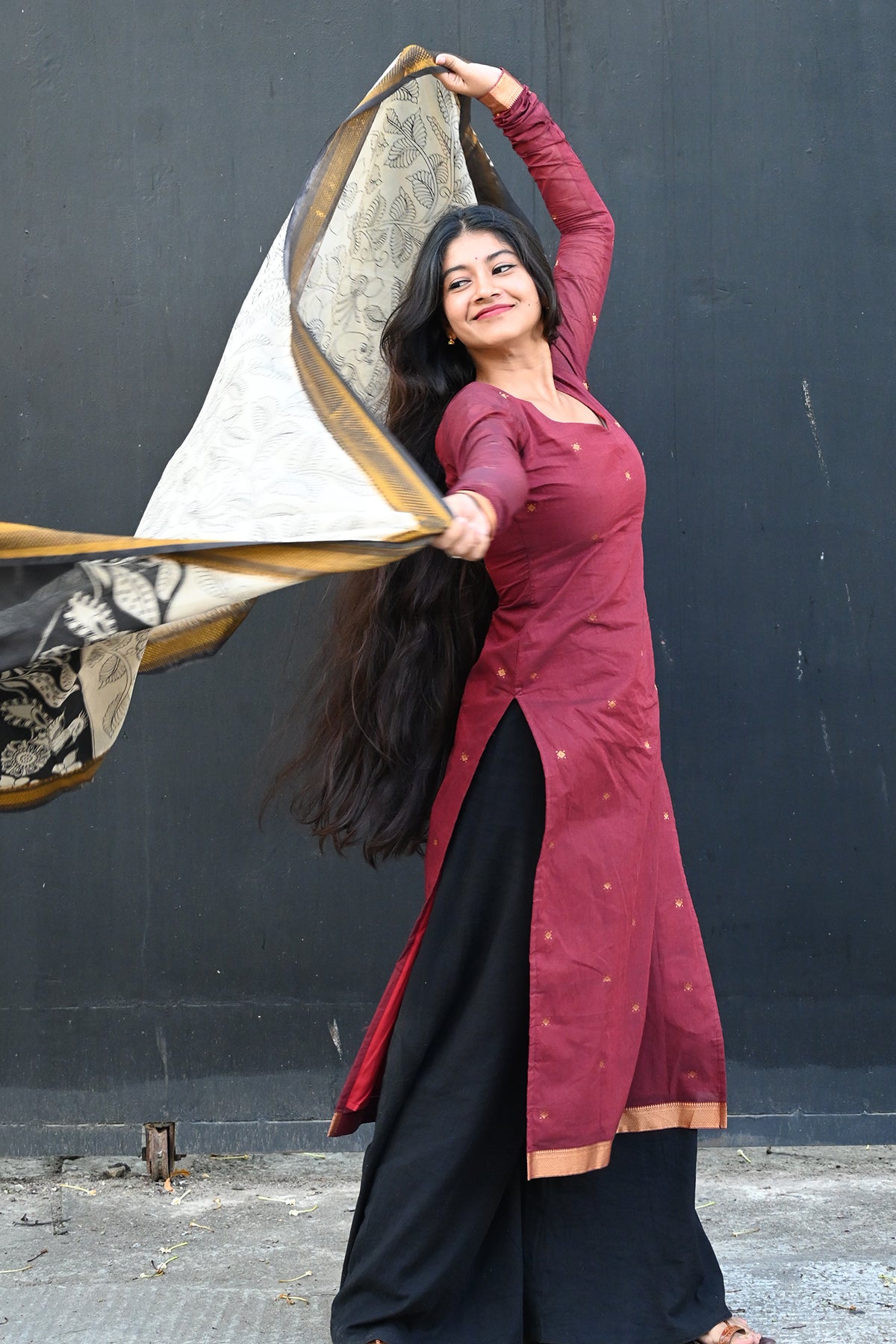 Ivory kalamkari